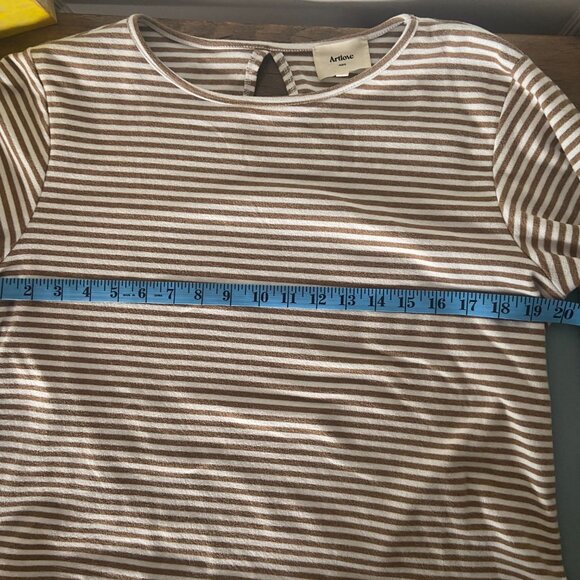 Artlove Paris Striped puffed sleeve top - size medium, twee, tomatogirl, French - Picture 12 of 14